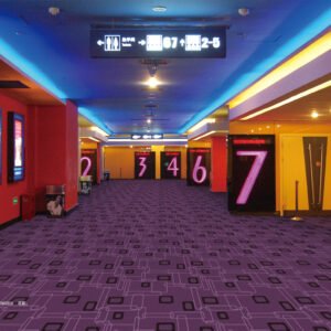 Geometric Purple Cinema Carpet