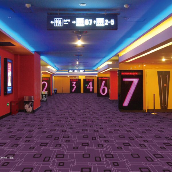 Geometric Purple Cinema Carpet