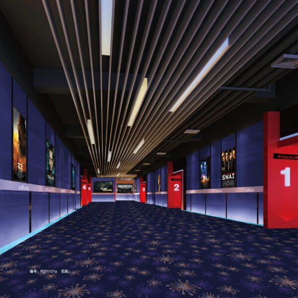 Blue Purple Firwork Carpets for Cinema