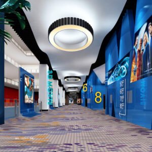 Noise Absorbing Carpet with Stylish Design for Movie Theater