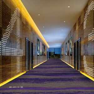 Luxurious Stripe Carpet Design in Purple and Gray Shade