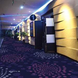 Fire-resistant Nylon Carpets with Circles Patterns Suitable for High-traffic Area Like Cinema