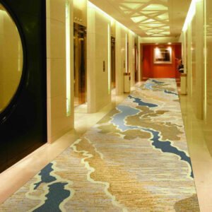 Sandy Beige Flowing Patterned Carpets for Corridors