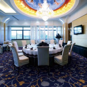 Deep Blue Blossom Banquet Carpet