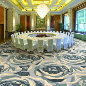 Large-Scale Rose Watercolor Carpet for Restaurants