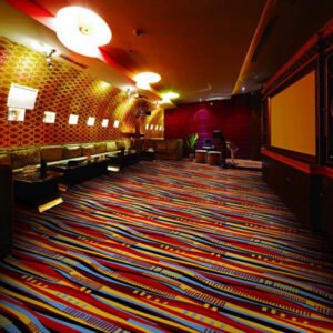 Colorful Strip Carpet for Entertainment Spaces