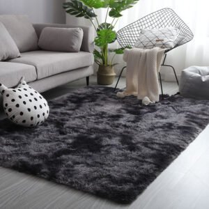 Dark Gray Shaggy Rug