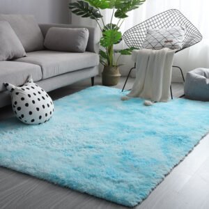 Light Blue Shaggy Rug