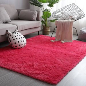Red Shaggy Rug