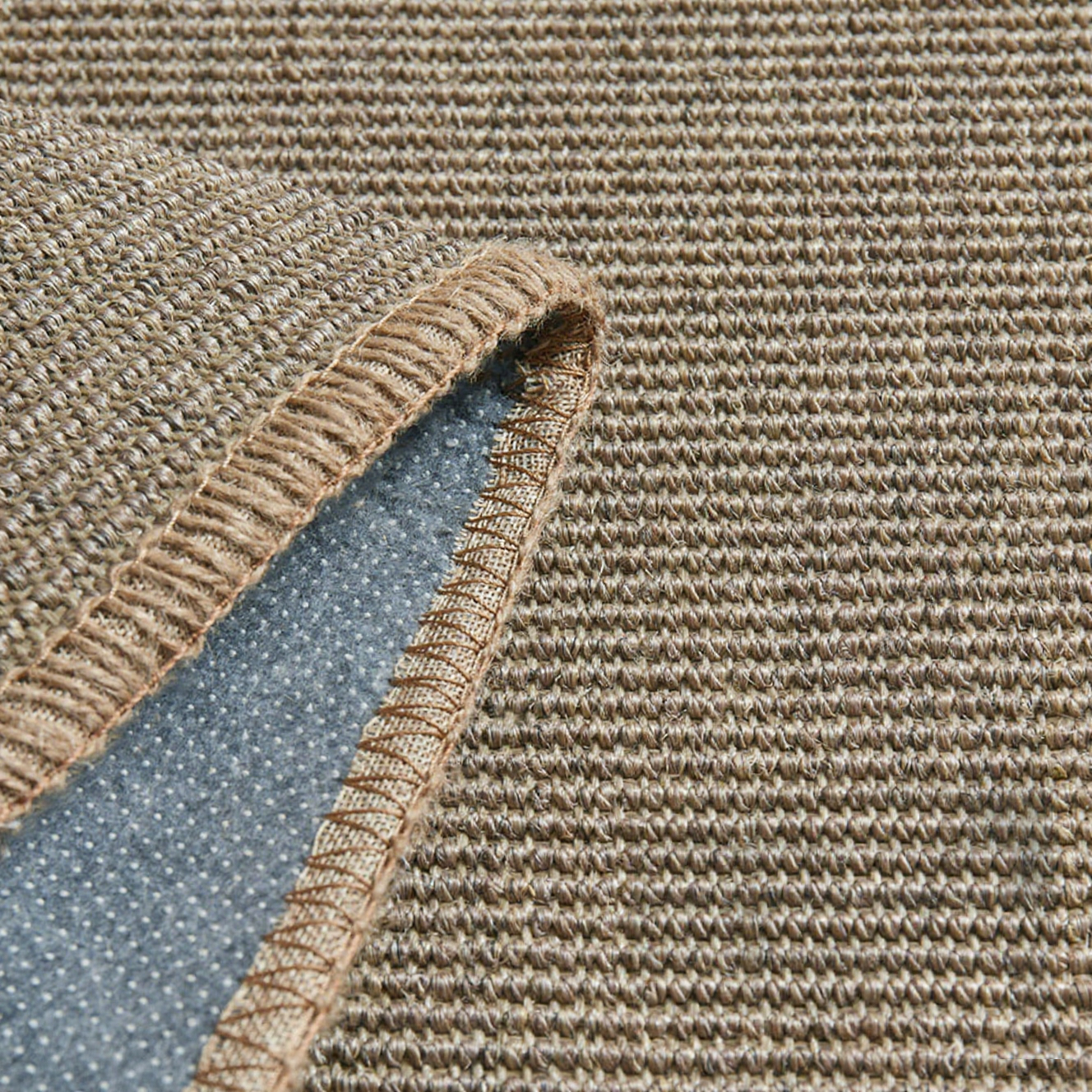 100% Natural Sisal Rug – Wide Fabric Edge (A563)