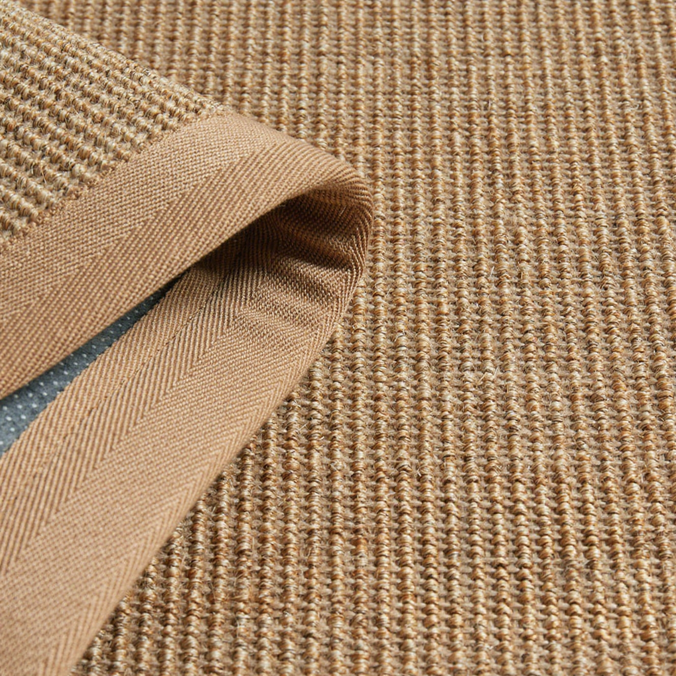 100% Natural Sisal Rug – Wide Fabric Edge (A033)