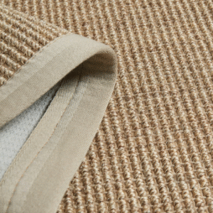 100% Natural Sisal Rug – Wide Fabric Edge (B228)