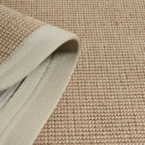 100% Natural Jute Rug – Wide Fabric Edge (001W)