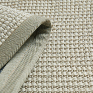 Natural Sisal & Wool Rug – Wide Fabric Edge (Z001)