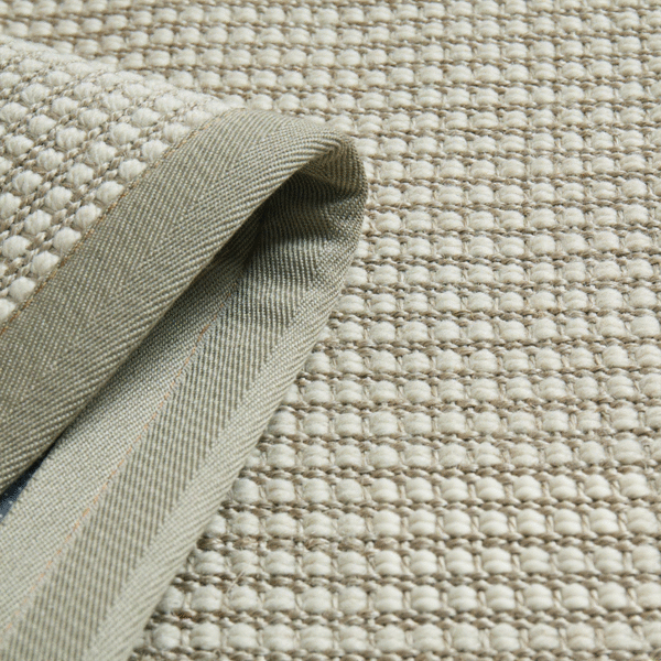 Natural Sisal & Wool Rug – Wide Fabric Edge (Z001)