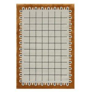Contemporary Geometric Grid Rug