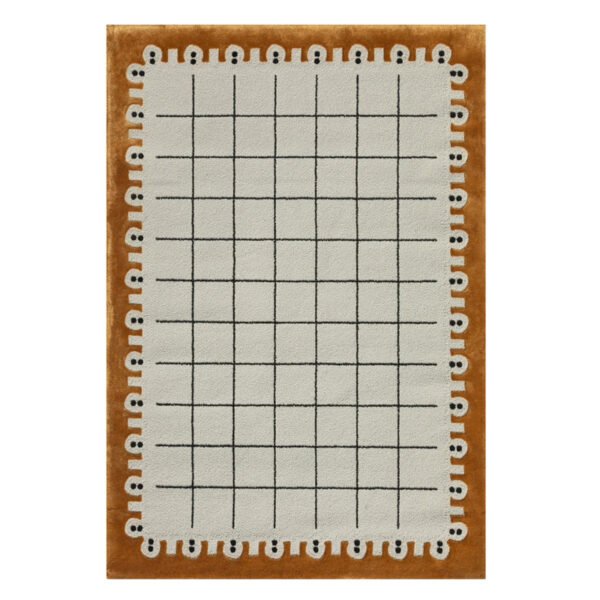 Contemporary Geometric Grid Rug