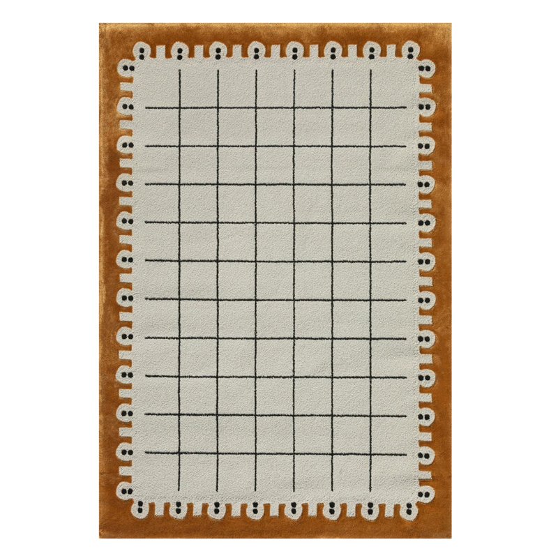 Contemporary Geometric Grid Rug