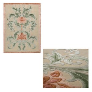 Handmade Elegant Floral Area Rug